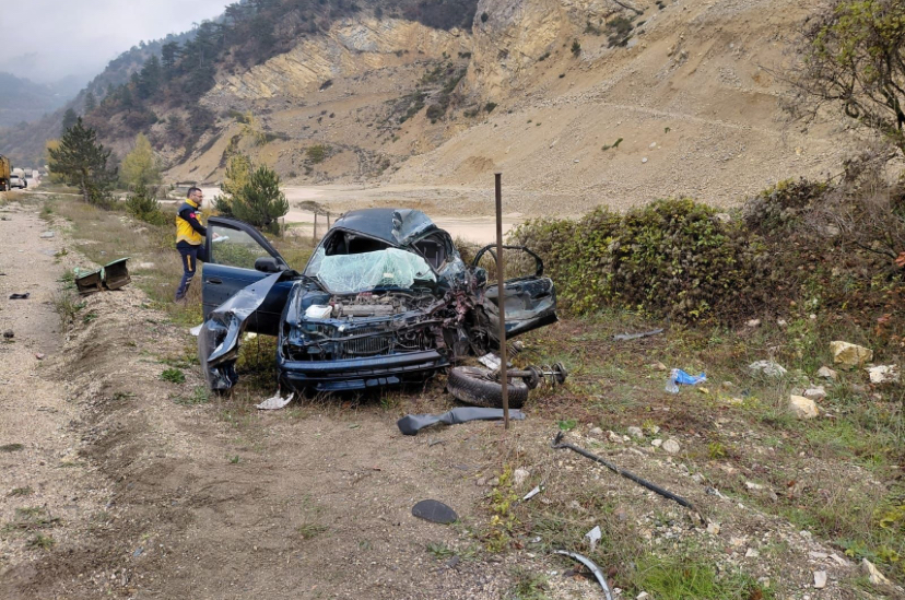 Mudurnu Akyazı Yolunda Feci Kaza