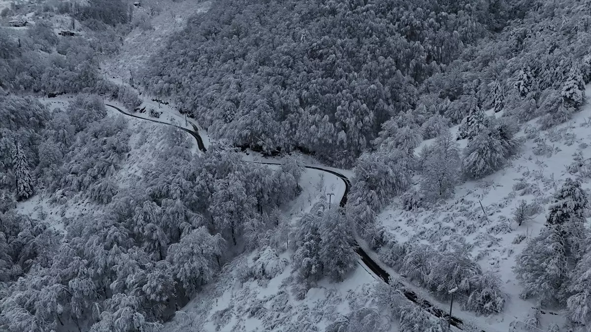 Sakarya’nın yüksek kesimlerinde kar yağışı etkili oluyor
