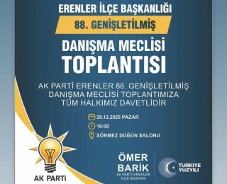 AK Parti Erenler’de 88. Genişletilmiş Danışma Meclisi Toplantısı Yapılacak