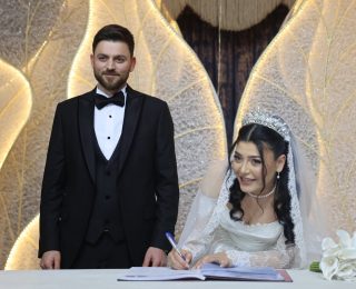 Trabzon’da İlknur ve İsmail’in dillere destan mutlu düğünü