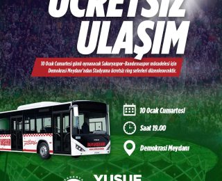 Büyükşehir’den Sakaryaspor maçı için ücretsiz ring seferi
