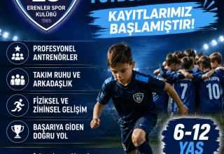 Erenlerspor Futbol Okulları Kayıtları Başlıyor