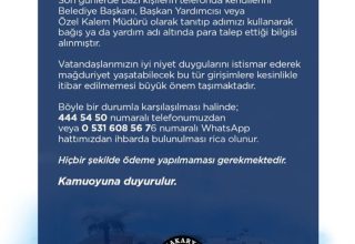 Serdivan Belediyesi’nden Dolandırıcılık Girişimlerine Karşı Uyarı