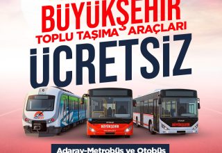 15 Temmuz Demokrasi ve Milli Birlik Günü’nde ulaşım ücretsiz