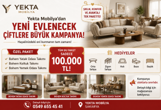 Yekta Mobilya’dan Yeni Evlenecek Çiftlere Büyük Kampanya